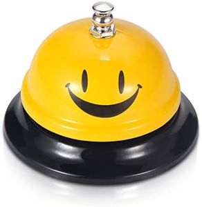 EMDMAK Call Bell. Service Bell for the Porter Kitchen Restaurant Bar Classic Concierge Hotel (3.3 Inch Diameter) (Yellow A)