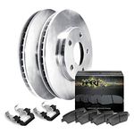 Hart Brakes Rear Brake Rotors OE Replacement Ceramic Pads Compatible For 2006-2010 Pontiac Solstice, Saturn Sky