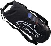 Fishoholic Dry Bag - Waterproof Gear Bags - Fail-Safe Snap - Made Tough & Durable for Kayaking Boating Fishing Hiking Camping Paddle Board & Tailgaiting (Blk, 30L)