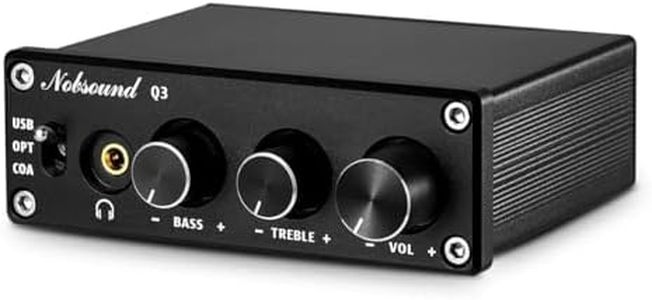 Nobsound Audio Q3 - Amplificatore per cuffie mini stereo DAC USB/ottico/coassiale a RCA AUX 24 bit/192 kHz digitale ad analogico, per home theater/TV