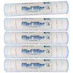 WYSI Multi-Pack To Go Travel Tube, 22x22cm Expandable Wipes, Biodegradable, Just Add Water - 5 Tubes with 12 Compressed Tablets (60 Tablets Total)