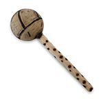 Shamanic Gourd Shaker | Rattle | Percussion instrument | Percussion Shaker| Sand Hammer | wooden handle | Shamanic journeying | music making | 25cm long | features pyrogravure and carving decorations