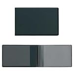 kwmobile Synthetic Leather ID Card Holder - Folding Wallet for Credit, Personal Identification and Driver's License - Petrol