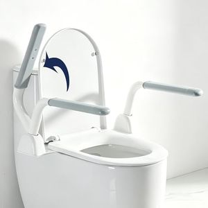 Toilet Safety Rails for Seniors,Height Adjustable Seat Handles, Space Saving, Sturdy Grab Support Rails, Suitable for Elderly, Disabled, Pregnant Women with Bars Arms Toilet Safety Frame