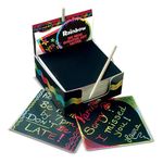 Melissa & Doug Rainbow Mini Scratch Art Note Cubes, Arts and Crafts, Scratch Art, 4+, Gift for Boy or Girl