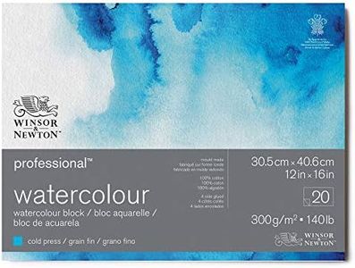 Winsor & Newton Professional Watercolor Paper Block, 12" x 16", Cold Pressed