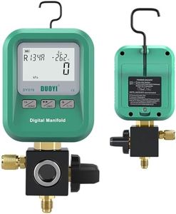 DUOYI DY519 3-in-1 HVAC Digital Manifold Vacuum Gauge Refrigerant Charging, Vacuum Testing & Leak Detection 24 Refrigerant NIST Compatible High Precision Pressure Meter for AC Pros & DIYers