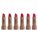 Dazller Matte Magiq Lipsticks (Pack of 6), Travel-sized, Water-resistant, Rich Pigments, Moisturizing Formula (Sunset Hues)