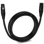 LyxPro Balanced XLR Cable 10 ft Premium Series Professional Microphone Cable, Powered Speakers and Other Pro Devices Cable, Black