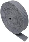 Heavy Duty Webbing Strap Tape - 5 metres - Rucksack/Backpacks, Luggage/Cargo Strapping, Belts (Grey, 25mm)