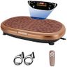 EILISON FitMax 3D XL Vibration Plate Exercise Machine - Whole Body Workout Vibration Fitness Platform w/Loop Bands - Home Training Equipment for Recovery, Wellness, Weight Loss (Jumbo Size) (Brown)