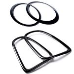 Astra Depot Glossy Black Headlight Trims Rings and Taillight Surround Cover Trims Bezel Compatible For Mini R56 R57 R58 R59 Cooper S JCW 2007‑2015