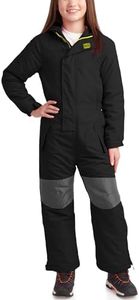 Arctic Hero Kids' Snowsuit - Boys' and Girls' Waterproof Jumpsuit - Winter Pram Snowmobile Ski Suit Coveralls (2T-12), Size 6/8, Black/Grey