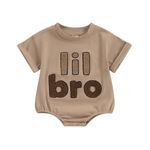 Baby Girl Big Sister Little Sister T Shirt Tops Boys Brother Bodysuit Sibling Matching Outfit Lil Sis Bro Tees Clothes (lil bro 2, 3-6 Months)