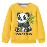 TeeWee Boys and Girls Premium Cotton Sweatshirt | Printed Sweatshirts| Girls Sweatshirts|Boys Sweatshirts| Trendy |Winter wear|Sweatshirt for Boys|Sweatshirt for Girls_Yellow_6-7 Years