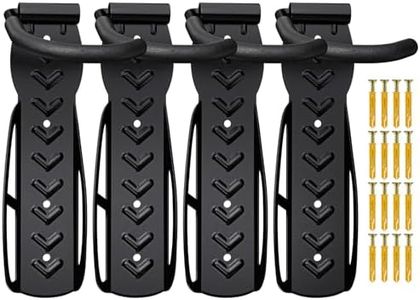 4 x WELLGRO Wand Fahrradhalter - Stahl Fahrrad Wandhalterung - Fahrrad Haken - Fahrradständer - Ständer - Farbe wählbar, Farbe:Schwarz
