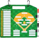 Magnetic Baseball Lineup Board, Double-Sided Baseball Lineup Cards for Dugout Baseball Accessories 30 Sheets Lineup Cards Baseball Clipboard for Coaches Baseball Coaching Accessories