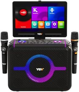 YGV Smart Karaoke Speaker for Adults with UHF Wireless Microphones
