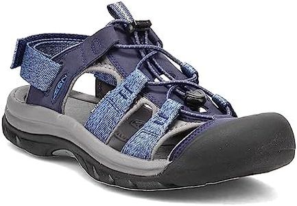 Keen Men's Rapid H2 Closed Toe water Sandals, Navy Real Teal, 10 US