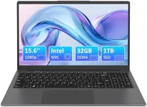 Pryloxen Student Laptop, 1TB M2 PCIe NVMe SSD, 4C4T 1.7-3.4GHz Intel N95 CPU, 15.6" FHD IPS LCD Screen, Privacy Shutter, Backlit Keyboard, Fingerprint Reader, USB-Ax3, USB-C, Win11 Pro (32GB DDR4 RAM)