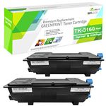 Compatible Toner Cartridge TK-3160K TK 3160 TK3160 2 Blacks 12500 Pages for Kyocera ECOSYS P3045dn, P3050dn, P3055dn, P3060dn, P3150dn, P3155dn, P3260dn, M3145dn, M3645dn, M3860idnf