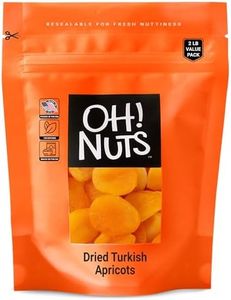 Oh! Nuts Dried Apricots Turkish - 2 lb - Dried Fruit - No Sugar Added - Dehydrated Fruit Bites - Packed in New York Zip-Seal Bag for Exceptional Freshness