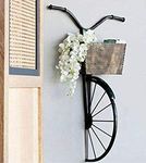 HANDICRAFT STUDIO TREND & QUALITY Wrought Iron Cycle Wall Hanging For Books, Decorative Floral - (Black, Medium) 76.2L x 53.3W Centimeters ,Metal