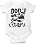 AW Fashions Don't Make Me Call My Grandma Baby Bodysuit Funny Family Newborn Outfit for Boys or Girls (6 Months, White)