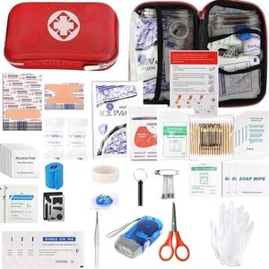 Small First Aid Kit 232 PCS, First Aid Kit Designed for Family Emergency Care. Perfect for Car Home Office Travel Outdoor Camping Hiking