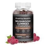 Lion's Mane Mushroom Brain Health Gummies 3000mg - 10 Mushrooms Promotes Focus, Memory, and Mood - 60 Count (Rasberry Flavor, Halal, Gluten-Free, Vegan) (1)