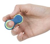 Yogi Fidget Toy, Stress Reducer, Perfect for ADHD, ADD, Anxiety and Autism, for Kids and Adults, Sensory Gadget, Fidget Spinner with Five Ring Sizes, Easy to use and Fun (Blue-Green)