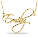 18K Gold Name Necklace Personalized Customized Your Name Jewelry Best Friend Bridesmaid Mother Gifts