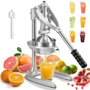 Manual Juicer, Sopito Effortless Orange Juicer Squeezer Professional Safety Stainless Steel Hand Press Juicer for Citrus Lemon Lime Grapefruit, Easy to Clean with Brusher