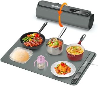 iTRUSOU Electric Warming Tray - Full Surface Heating,Rollable & Portable,Premium Silicone Nano-Material,3 Temperature Settings,Auto Shut-Off -Versatile Food Warmer for Gatherings,Parties,Everyday Use