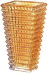 Crystal Vase, Amber Glass Vase, Hea