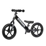 Strider 12” Pro Bike, Black Pearl - No Pedal Balance Bicycle for Kids 1 to 4 Years - Includes Safety Pad, Padded Seat, Mini Grips & Flat-Free Tires - Tool Free