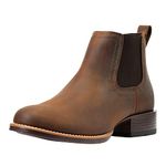 ARIAT Men's Booker Ultra Round Toe Western Boot, Distressed Brown, 9.5 UK