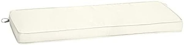 Arden Selections Outdoor Bench Cushion 18 x 46, Sand Cream