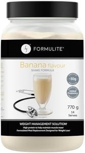 Formulite Protein Shake Tub 770g, High Protein Low Sugar Meal Replacement Shake Powder for Men and Women. VLCD (Very Low Calorie Diet) Shakes (Banana)