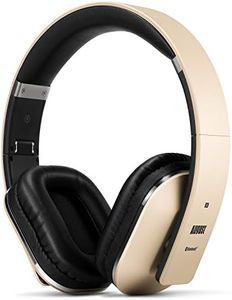 Wireless Bluetooth Headphones- August EP650 -Over Ear Headphones aptX Low Latency NFC Rich Bass Clear Sound 30 Days Stand by High-Performance Comfort Headset for PC Laptops Mobile Phones Tablets Gold