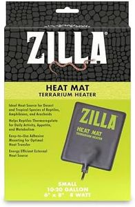 Zilla Heat Mat, Terrarium Heater for Reptiles, Snakes (Ball Pythons, Corn Snakes), Leopard Geckos, Tortoises, Amphibians and Arachnids, Small, Fits 10-20 Gallon, 8 Watt