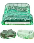 Skywin Furniture Covers for Moving - 1 Pack,101x75x50 Large Sofa Couch Storage Bag & Plastic Couch Cover Dust Protector for Furniture Covering Wrap -Clear Furniture Wrapping for Moving and Protection