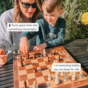 Jaques Large Wooden Chess Set – Classic Board Game