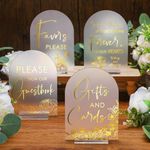 4 Pcs Acrylic Wedding Reception Sig