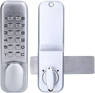 Mechanical Lock, No Noise Waterproof Door Lock Rust Proof Mechanical Keyless Entry Door Lock Mechanical Combination Latch with Handle for Parking Lot for Storage Area Gate
