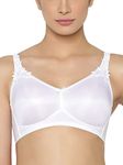 Triumph International Women's Synthetic Non Padded Wire Free Minimizer Bra White