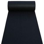 CD Carpet Black Carpet for Wedding Carpet Stage, Exhibition, Party, Office, Hotels Decoration Carpets for Living Room and Wall to Wall Carpet Size 10 x 60 feet Black Color