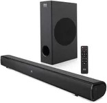 Pyle 2.1 Tabletop Soundbar Digital Speaker System w/Bluetooth- Digital Amplifier with DSP Streaming Tabletop Stand Mount TV Digital System with AUX/Optical in/USB in/HDMI (ARC)/Coaxial, LED Display