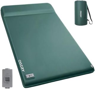 OGERY Self Inflating Sleeping Pad with Electric Pump, 3.15" Ultra-Thick Memory Foam Camping Pad, 4 Season Camping Mattress Pad with Built-in Pillow