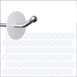 Display Hook Product Stop (Pack of 100) by ClipStrip | 1" Diameter White Center Cross-Cut Product Stop | Item: DHPS-502